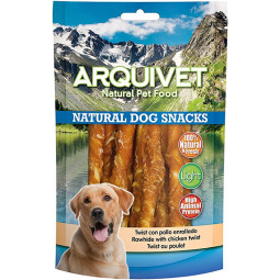 Arquivet snacks naturales twist de pollo enrollado