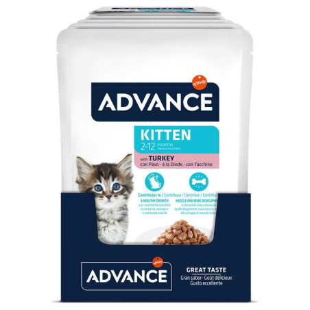 Advance comida húmeda de pavo para gatitos kitten