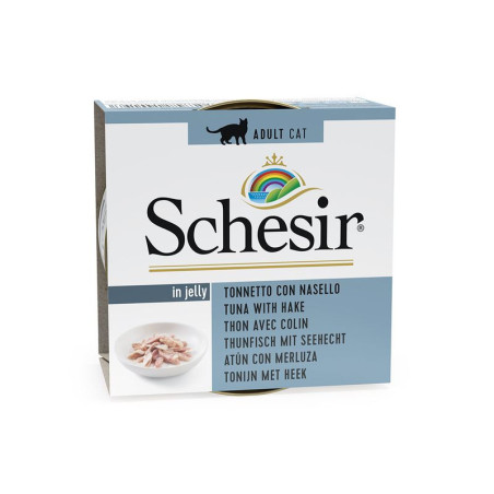 SCHESIR GATO ATUN Y MERLUZA GELATINA 85GR