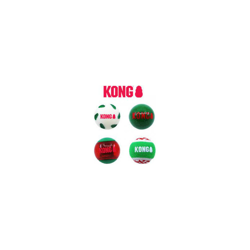 Kong Holiday Occasions pack 4 balls, Superguau