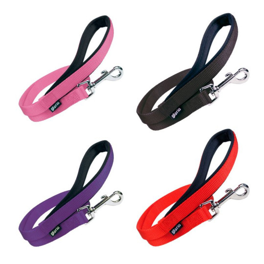 Gloria Pets Correa Nylon Liso Asa Acolchada