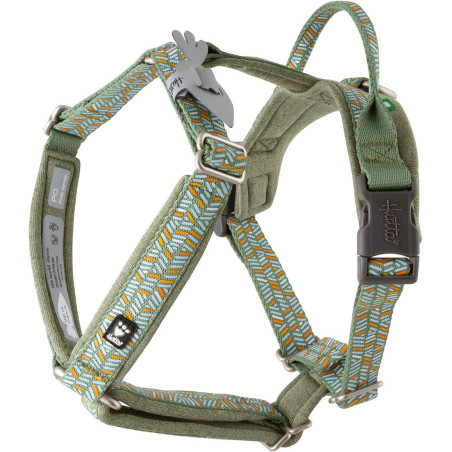 Hurtta Arnés en Y Ajustable Razzle-Dazzle Verde