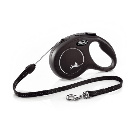 Flexi New Classic Cordón Negro 8mts