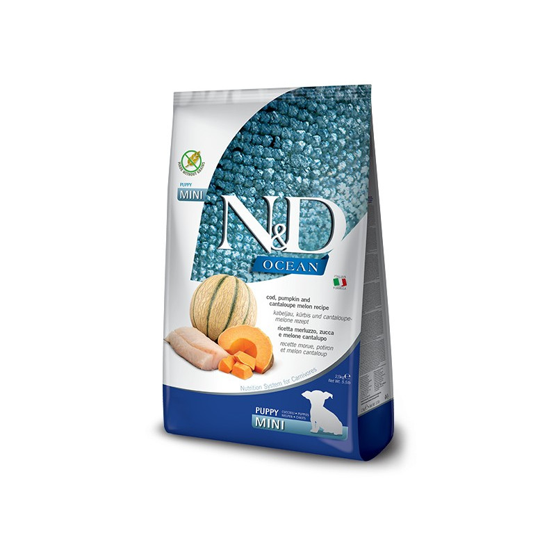 Farmina ND Dog Grain Free Puppy Mini Bacalao y Calabaza