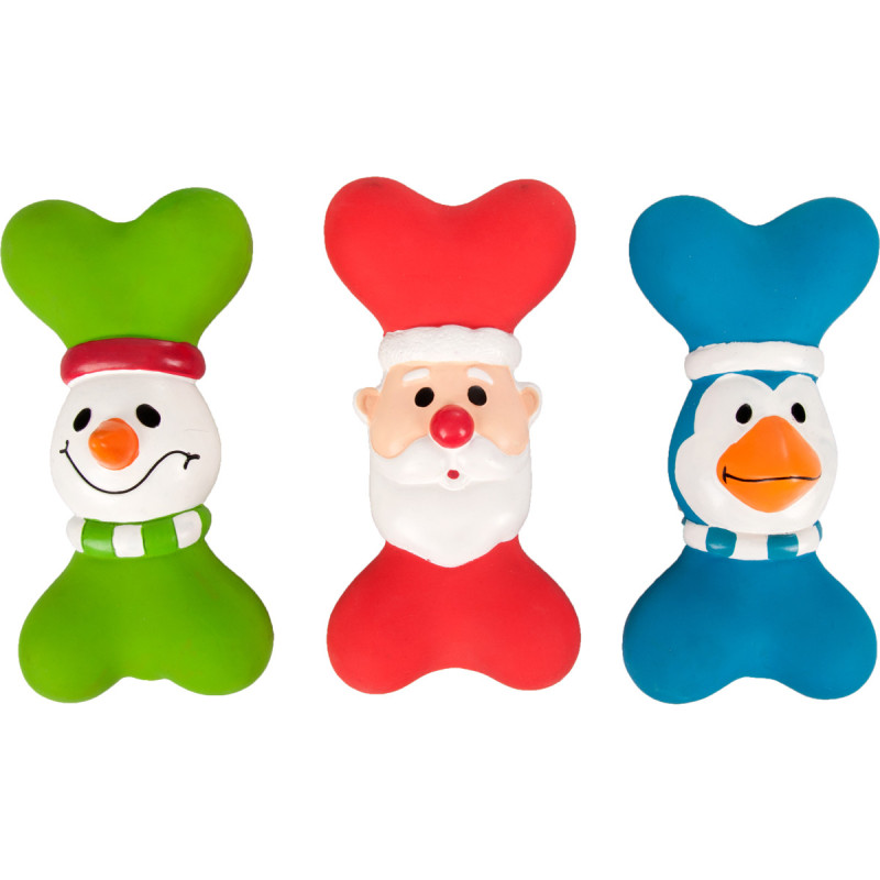 Flamingo Dog Juguete Navidad Hueso de Látex