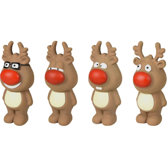 Flamingo Dog Juguete Navidad Reno Látex