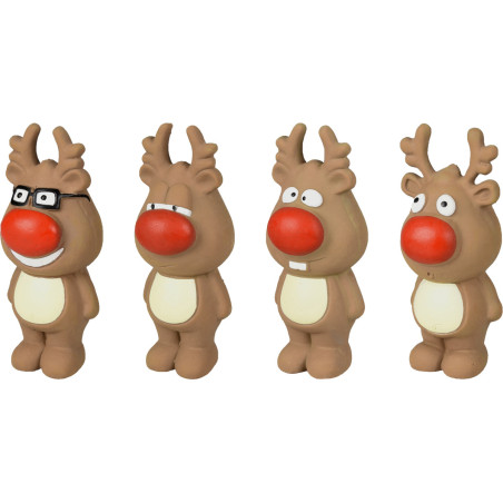 Flamingo Dog Juguete Navidad Reno Látex