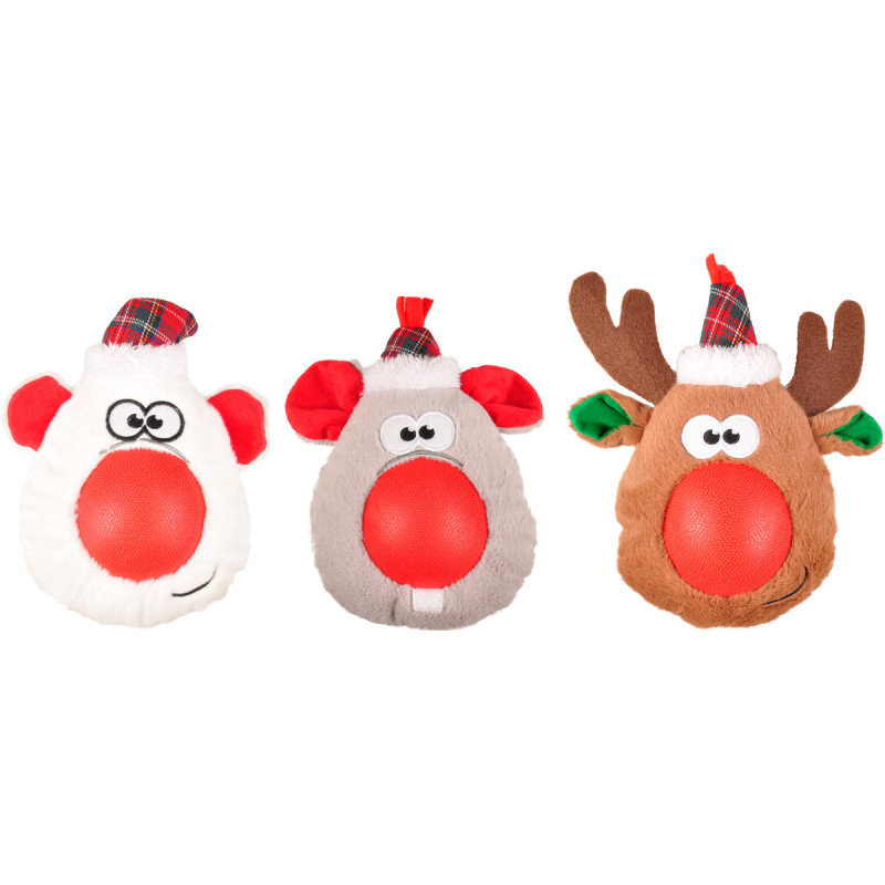Flamingo Dog Juguete Navidad Nariz Goma