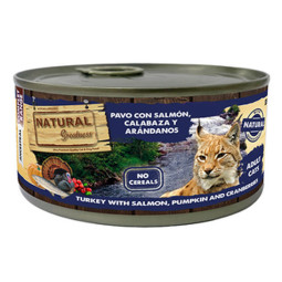 Natural Greatness Cat Lata Pavo con Salmón con Calabaza y Arándanos 185gr