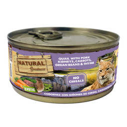 Natural Greatness Cat Lata Codorniz con Riñones de Cerdo 170gr