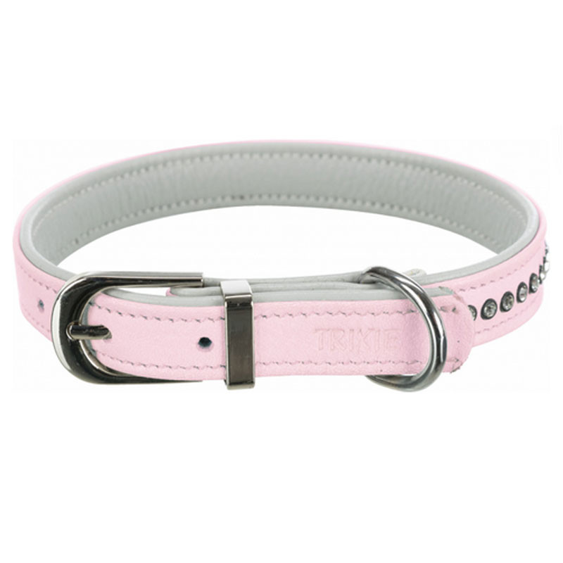 MGZ collar con diamantes 1 fila rosa
