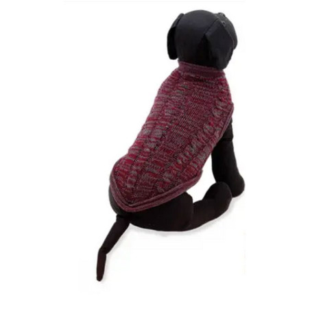 MI&DOG Jersey punto trenzado granate