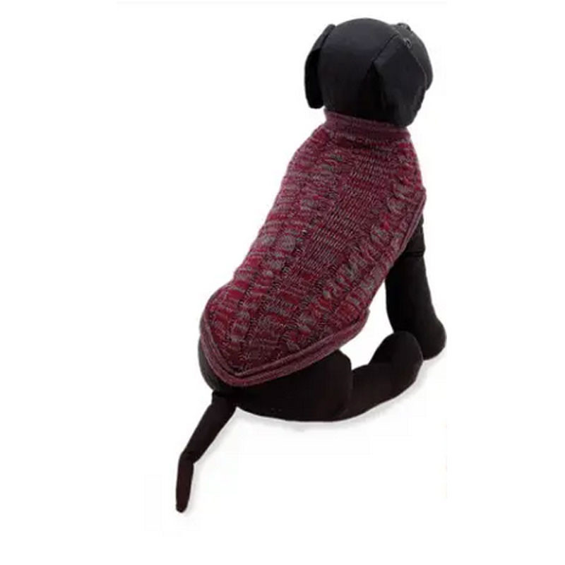 MI&DOG Jersey punto trenzado granate