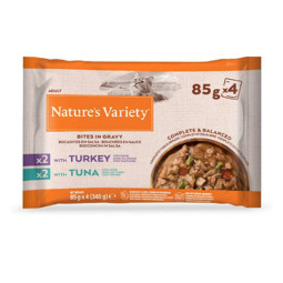 nature´s bocados en salsa gatos de pollo y salmón