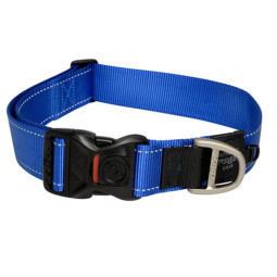 Rogz collar Landing Strip azul XXL