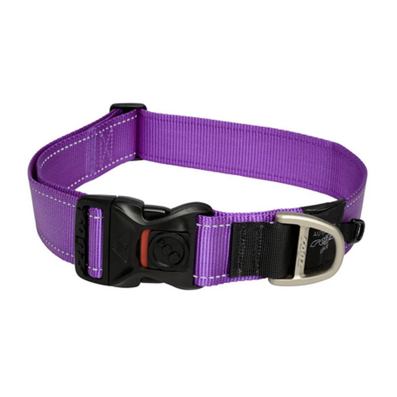 Rogz collar Landing Strip morado XXL