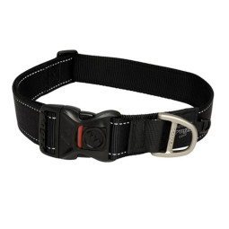 Rogz collar Landing Strip negro XXL