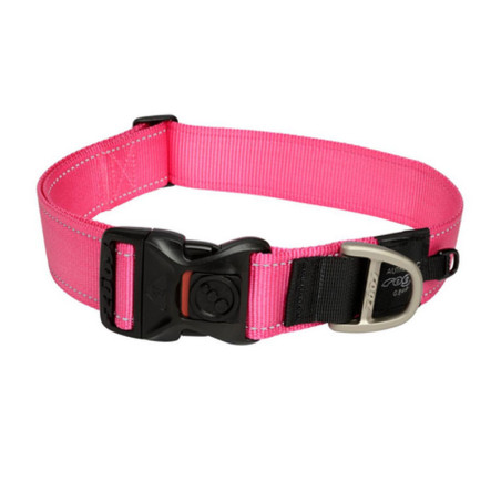 Rogz collar Landing Strip rosa XXL