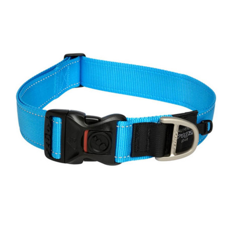 Rogz collar Landing Strip turquesa XXL