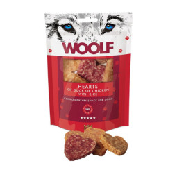 Woolf Dog Snack Corazones de Pato y Pollo con Ârroz 100gr