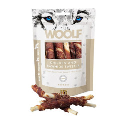 Woolf Dog Snack Twister Piel de Vacuno y Pollo 100gr