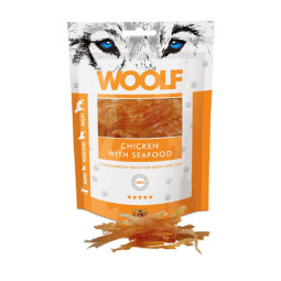 Woolf Dog Snack Tiras Pollo con Marisco 100gr