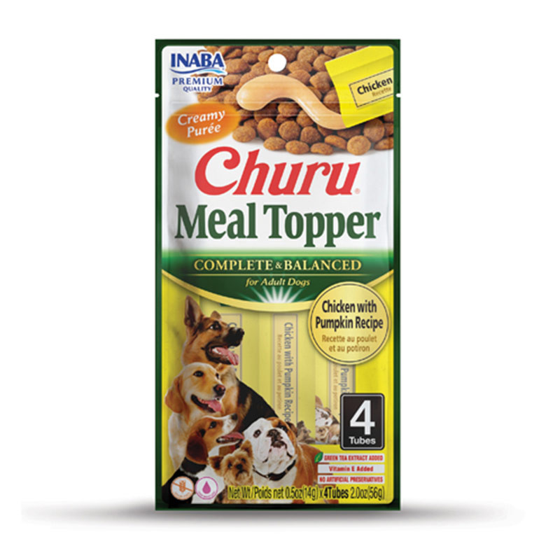 Churu Dog Snack Meal Topper Pollo y Calabaza 4x14gr