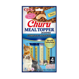 Churu Cat Snack Meal Topper Atún con Vieira 4x14gr