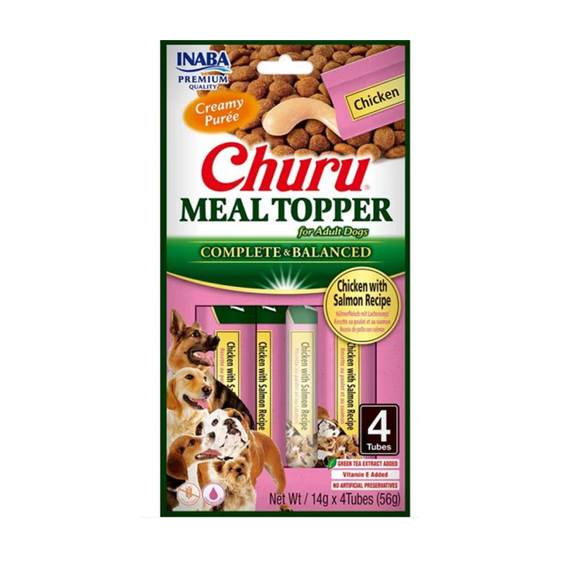 Churu Dog Snack Meal Topper Pollo con Salmón 4x14gr