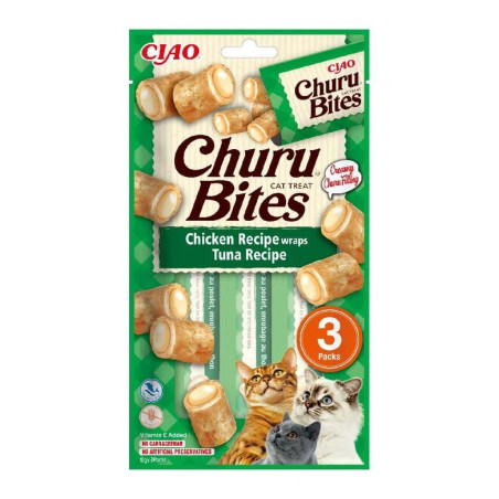 Churu Cat Snack Bites Pollo con Atún 3x14gr