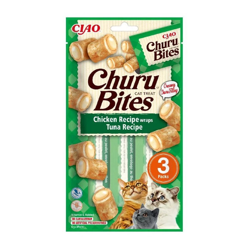 Churu Cat Snack Bites Pollo con Atún 3x14gr