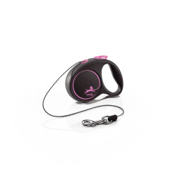 Flexi Black Design Cordón Negro y Rosa