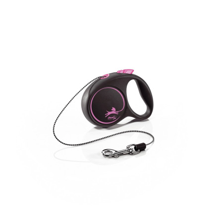 Flexi Black Design Cordón Negro y Rosa