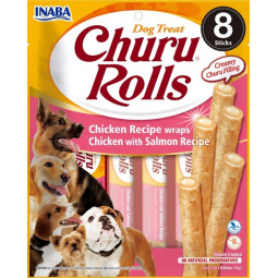 Churu Dog Snack Rolls Pollo con Salmón 8x12gr
