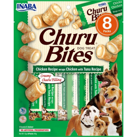 Churu Dog Snack Bites Pollo con Atún 8x12gr