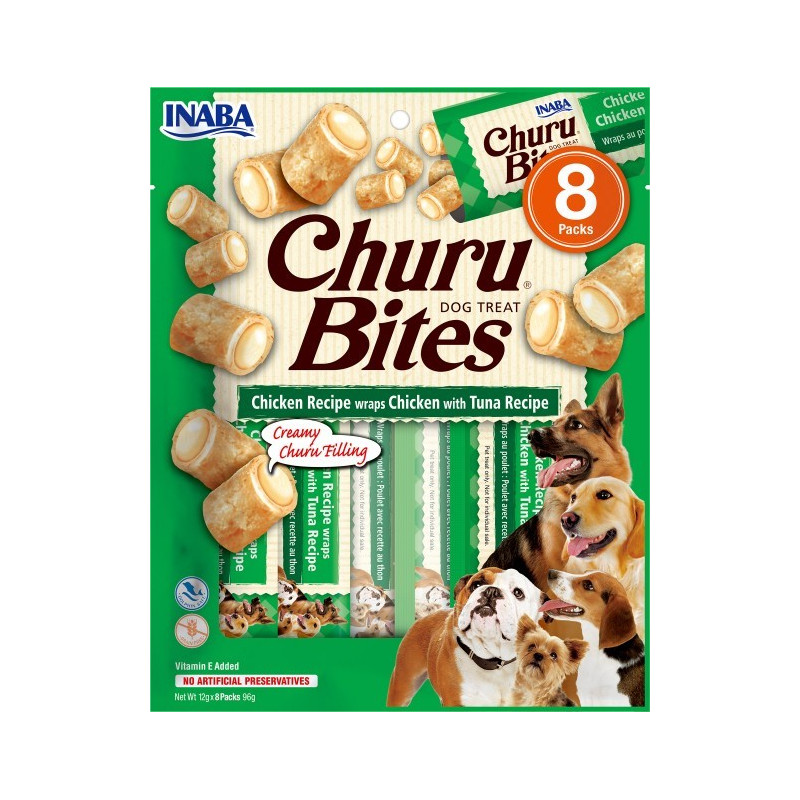 Churu Dog Snack Bites Pollo con Atún 8x12gr