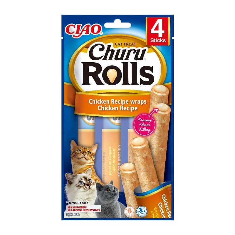 Churu Cat Snack Rolls Pollo 4x10gr