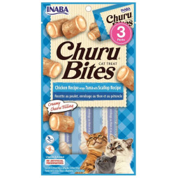 Churu Cat Snack Bites Pollo con Atún y Vieira 3x12gr