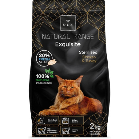 Rex Natural Range Cat Steril Pollo 2kg