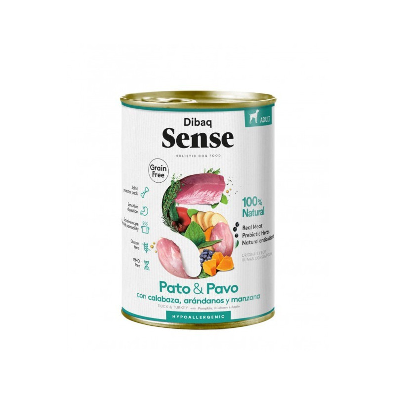 Dibaq Sense Dog Lata Grain Free Pato y Pavo 380gr