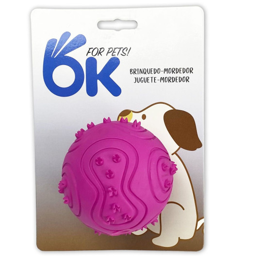 OK! Dog Juguete Pelota de Goma 6,5cm con Sonido