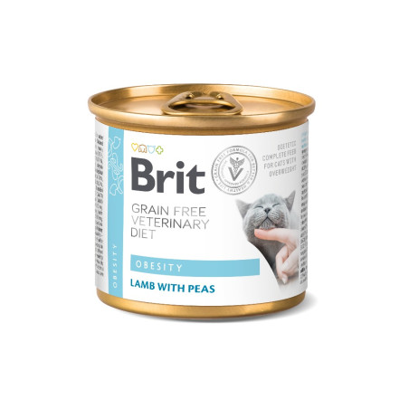 Brit Vet Diet Cat Lata Obesity 200gr