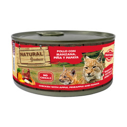 Natural Greatness Cat Kitten&Adult Lata Pollo con Manzana, Piña y Papaya 185gr