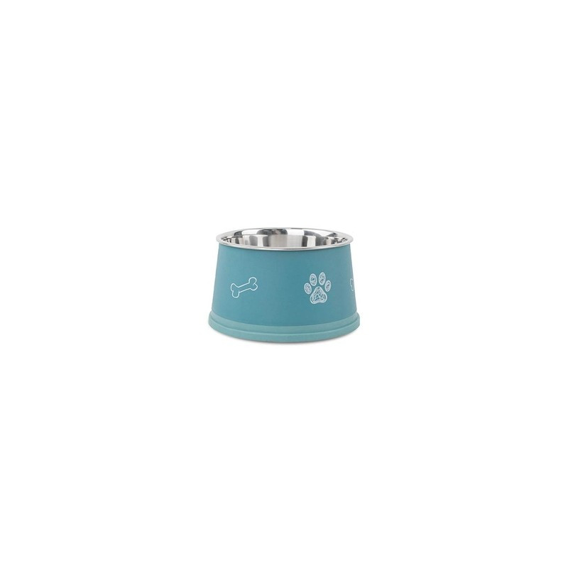 Ibañez Comedero Acero Inoxidable Azul Orejas Largas 900ml