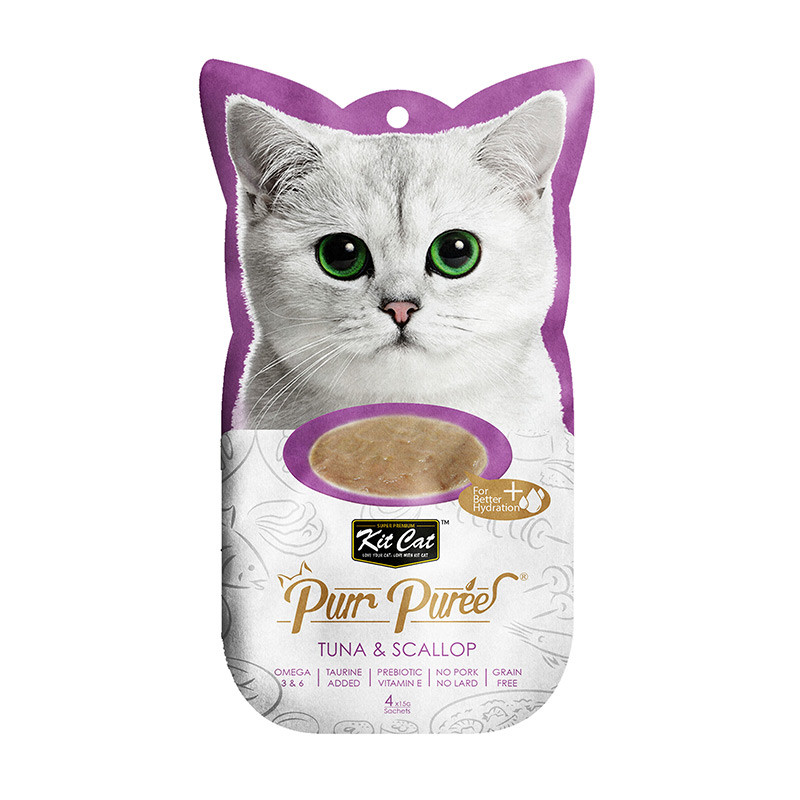 Kit Cat Cat Snack PurrPuree Atún y Vieira 60gr