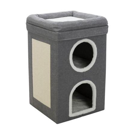 OK! Rascador Cubo Cerrado Cueva con Cuna 65x38x38cms