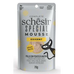 Schesir Cat Sobre Mousse Exigent Pollo y Pato 70gr