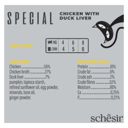 Schesir Cat Sobre Mousse Exigent Pollo y Pato 70gr