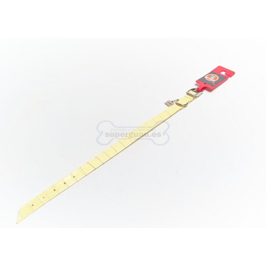 Arppe Collar Charol Cocodrilo Amarillo