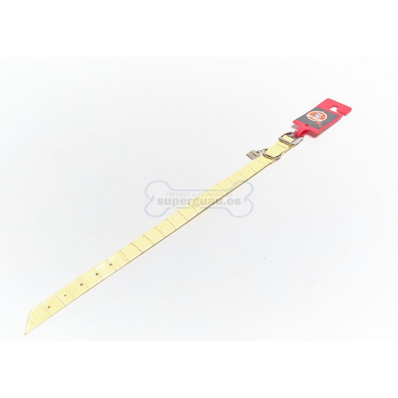 Arppe Collar Charol Cocodrilo Amarillo